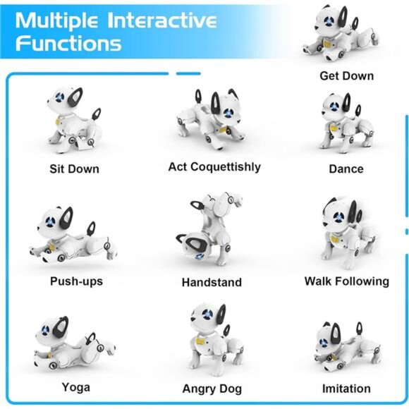 Remote Control Robot Dog Toy, RC Dog Programmable Smart Interactive Robotic - Picture 2 of 7